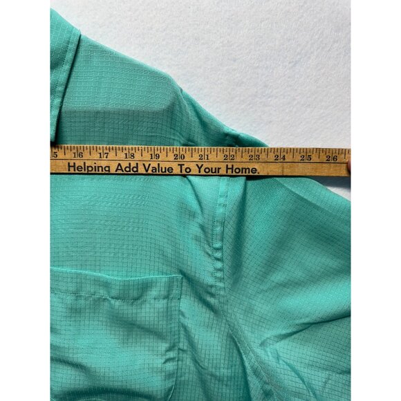 HB Mens 3XLT Mint Green Button-Up Short Sleeve Shirt W/ Pocket DXL - Picture 4 of 9